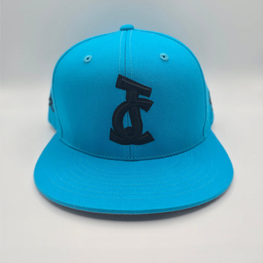 JC Ocean Blue Snapback – Bold, Clean, Classic