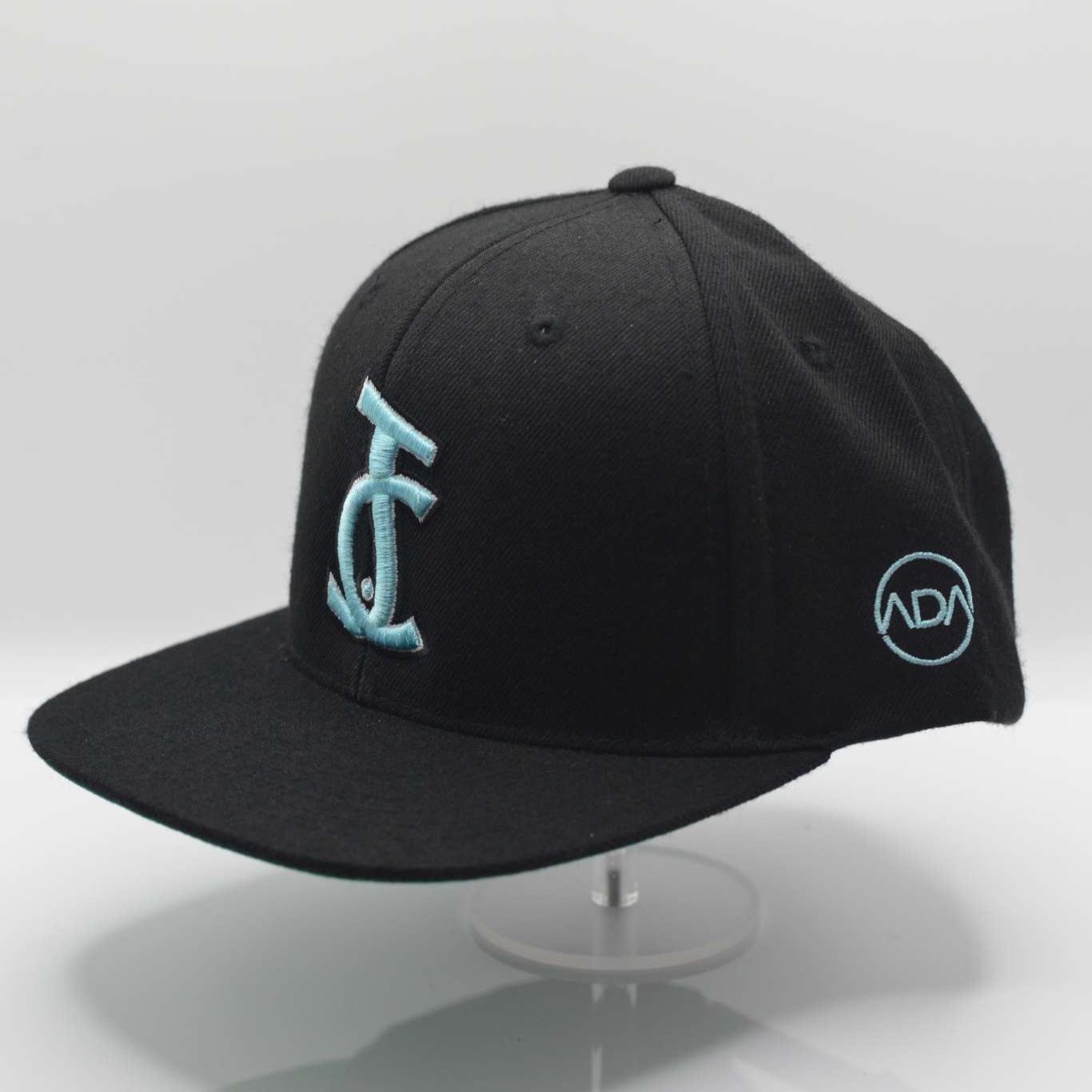 JC Signature Snapback – Black & Baby Blue Trinity Edition